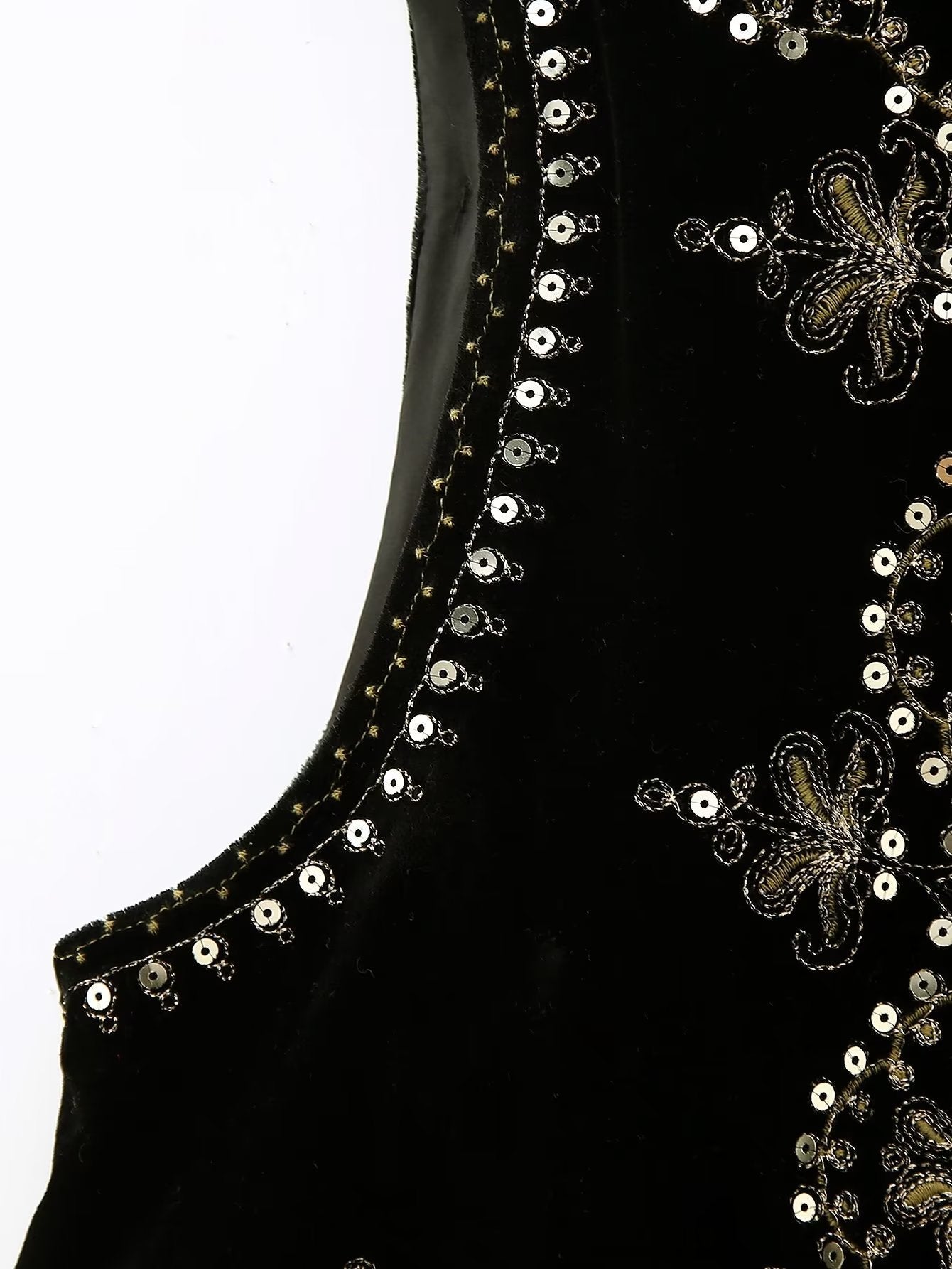 Velvet Embroidered Vest