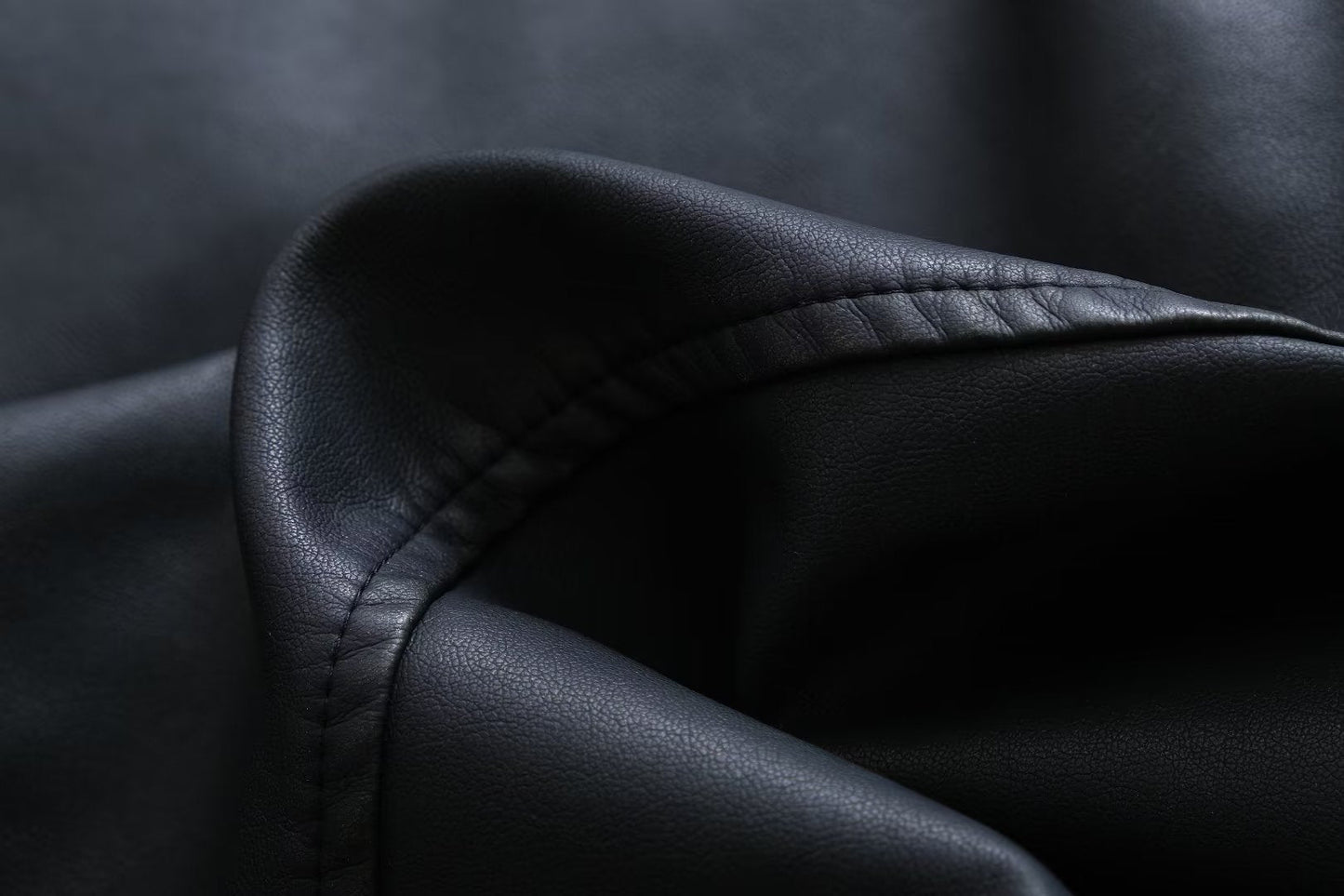 Leather Slim Mid-Length Trench Coat