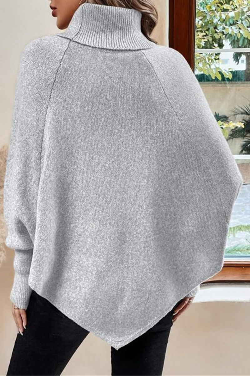 Lässiger Rollkragenpullover mit Knopfleiste (3 Farben)