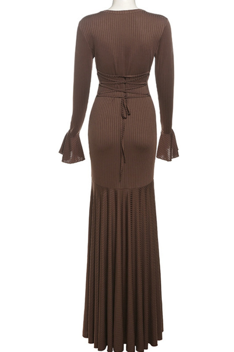 Lässige, einfarbige Basic-Kleider mit Rundhalsausschnitt und langem Bein (3 Farben)