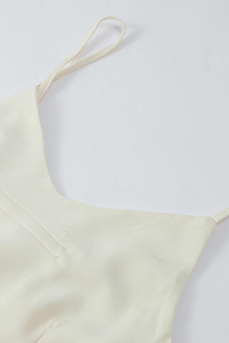 Sexy rückenfreies Mesh-Sling-Kleid mit V-Ausschnitt