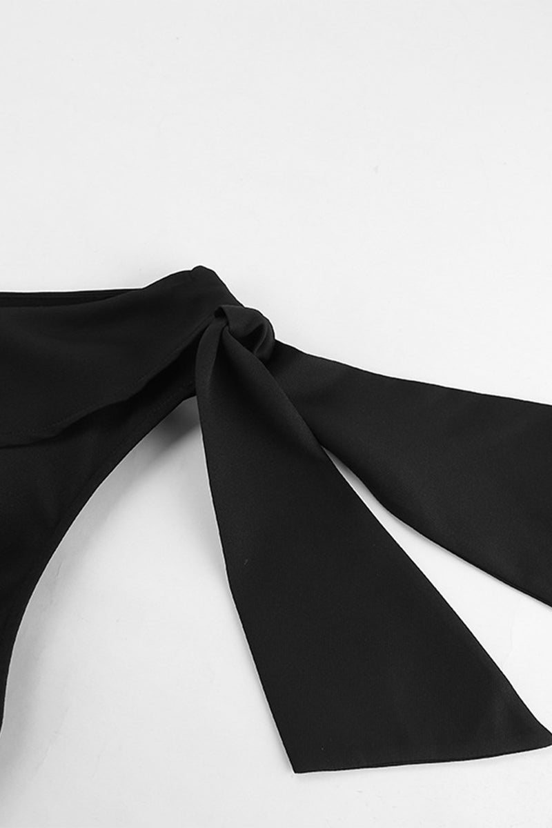 Lässige ärmellose Kleider mit Schnürung und schrägen Schultern