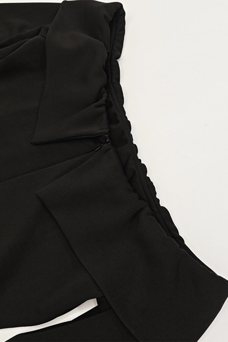 Robe trapèze sexy à épaules dénudées et patchwork (3 couleurs)