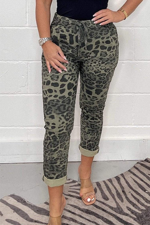 Drawstring Wasit Printed Comfy Joggers