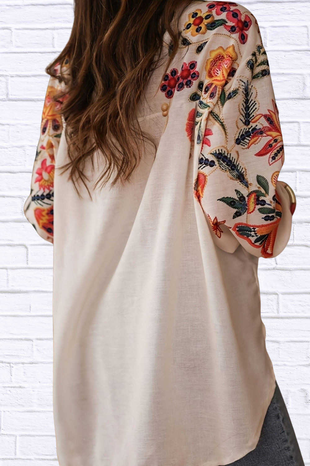 Floral Button Up Long Sleeve Shirt