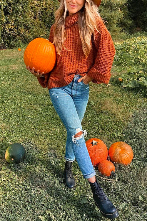 Turtleneck Chunky Knit Cozy Sweater