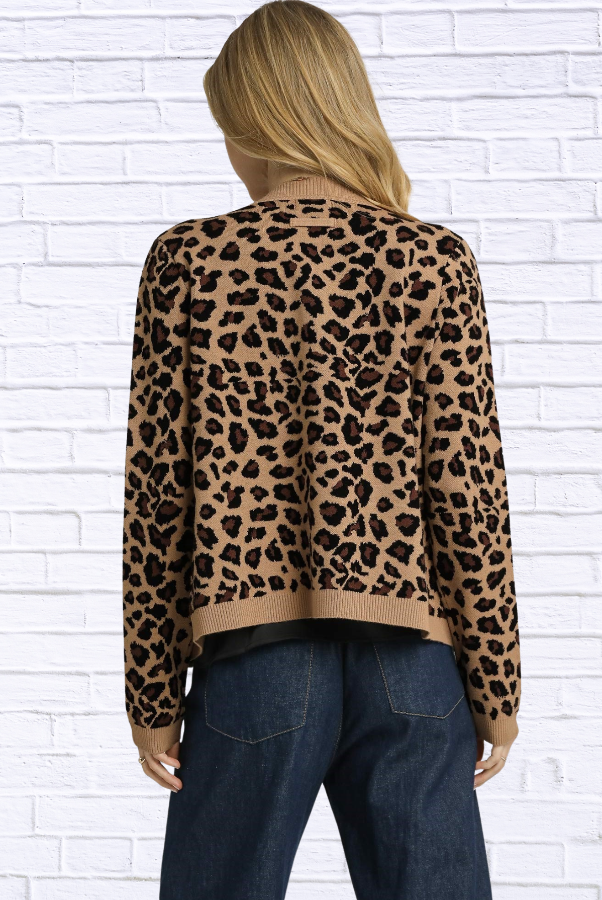 Umgee Leopard Print Button-Down Cardigan