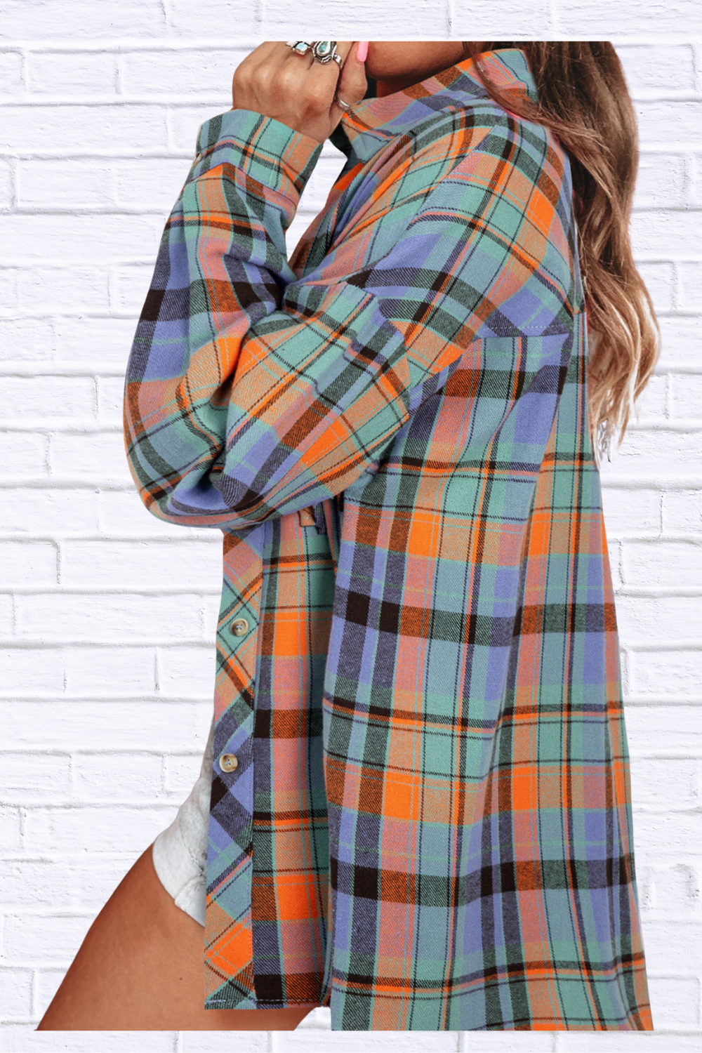 Plaid Button Up Long Sleeve Shirt