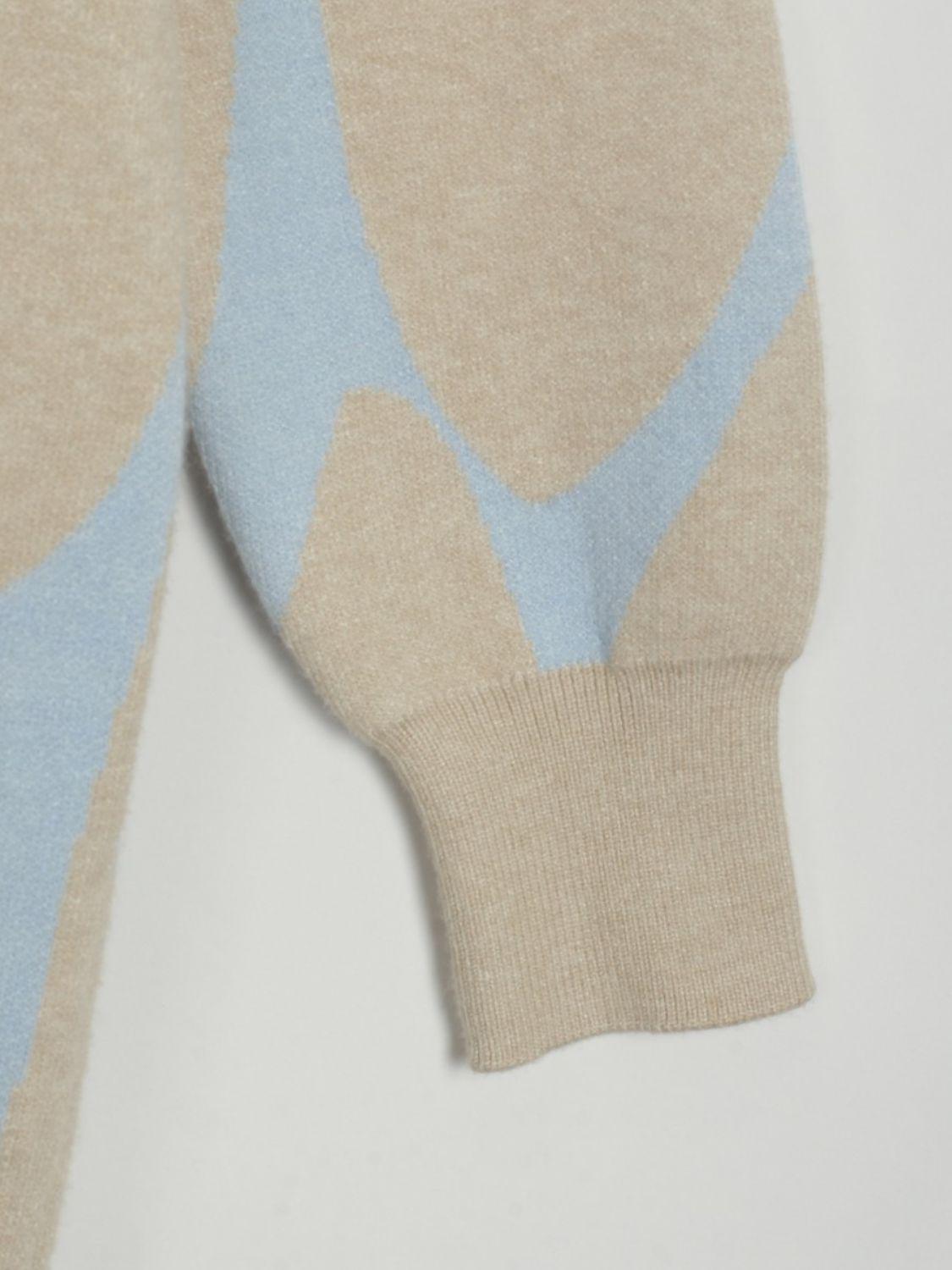 Blue Zone Planet | Contrast Mock Neck Sweater Dress