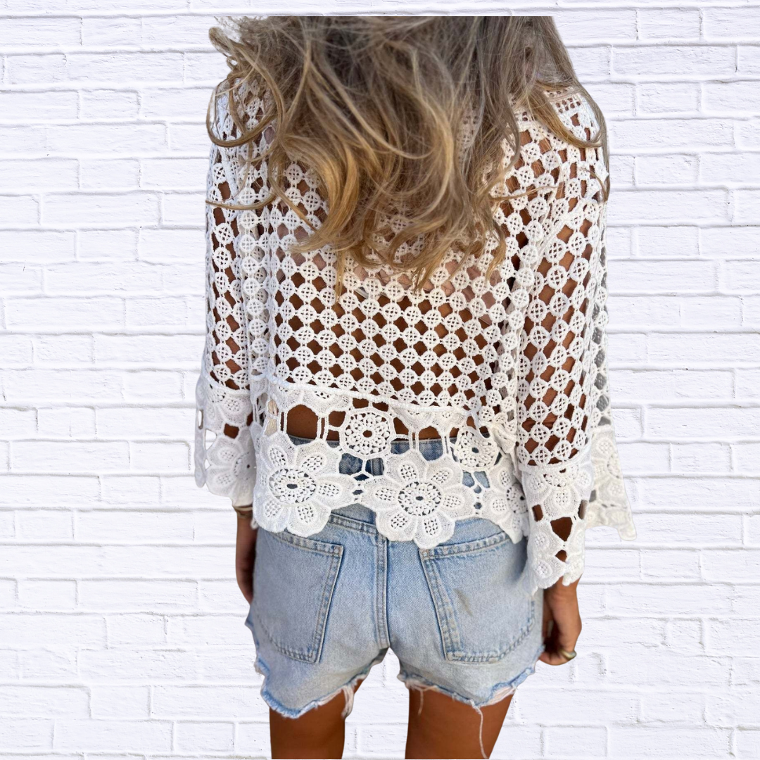 Tassel Crochet Knit Cover Up