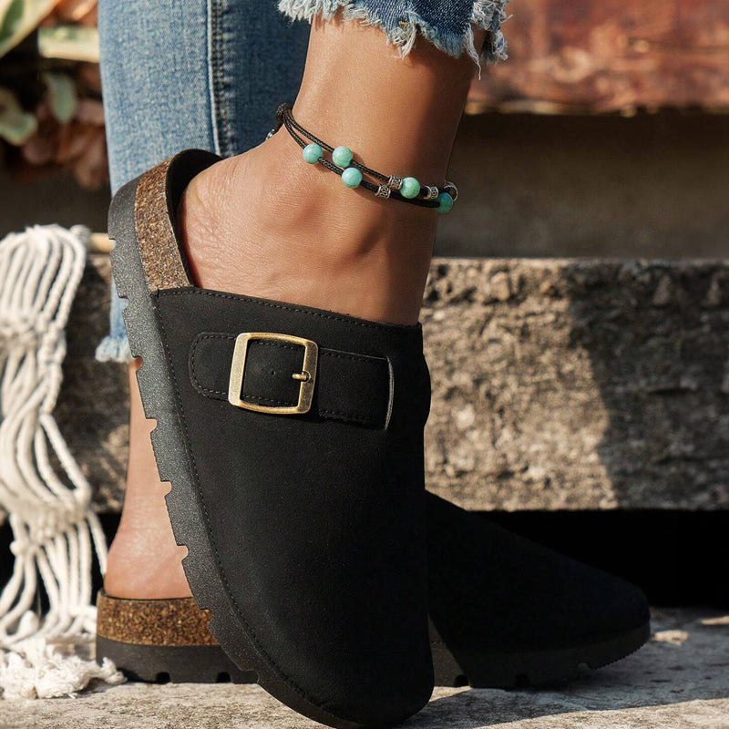 Chaussons en cuir Boston d'Elise Leroy