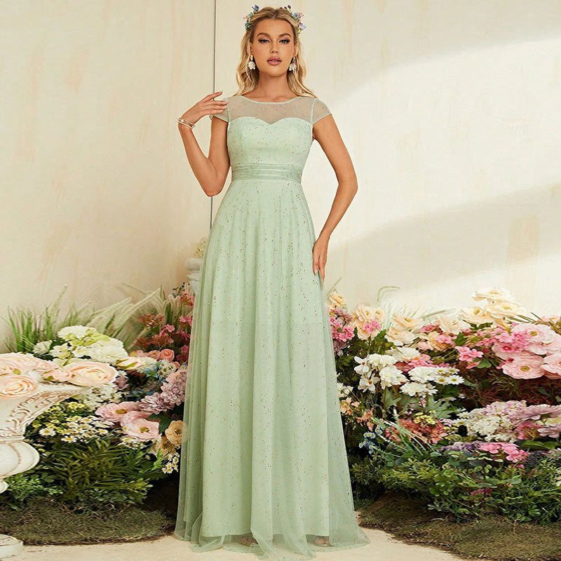 Evening Dress Women Summer Cocktail Special Occasion Dress Green
