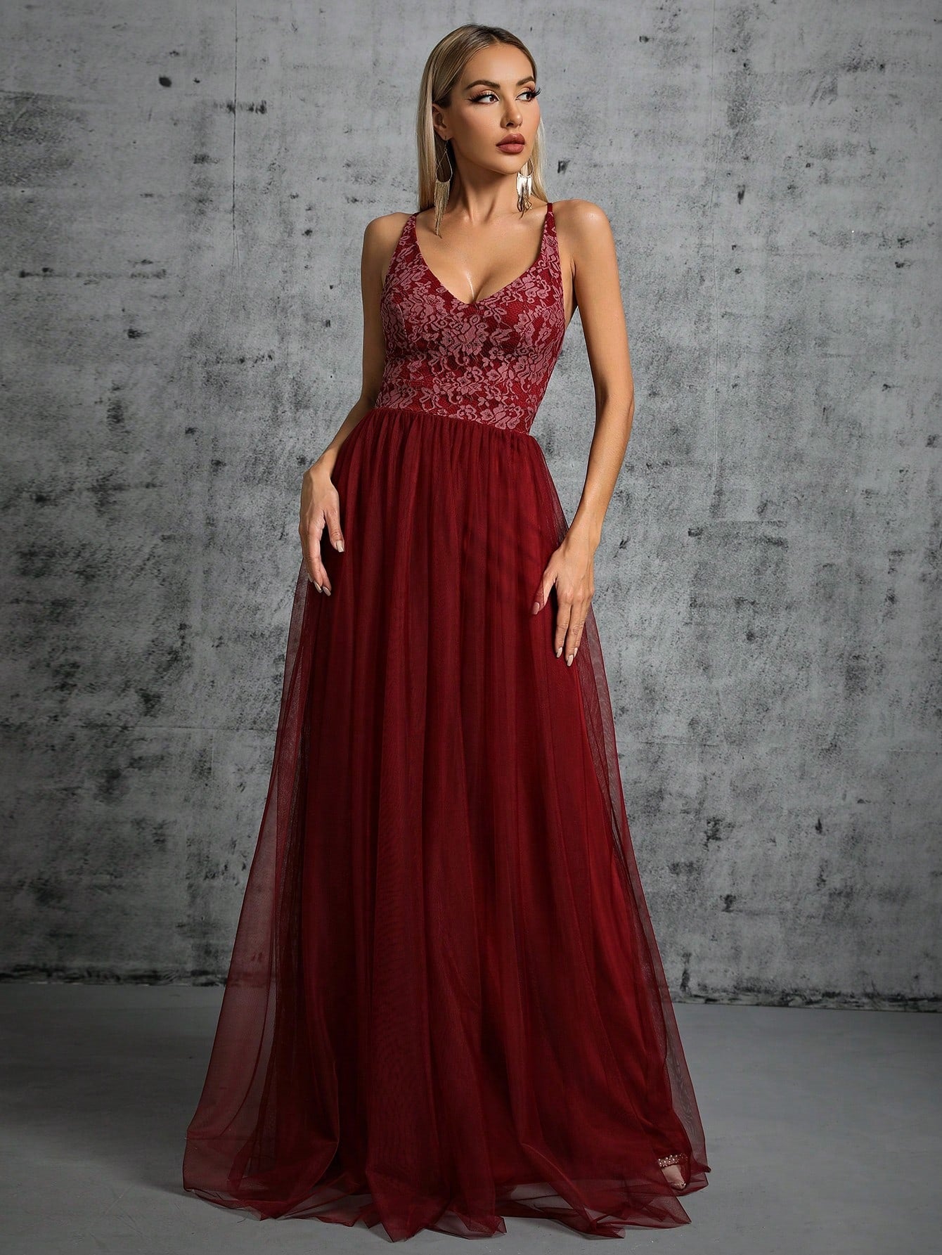 A Line Evening Dress Red