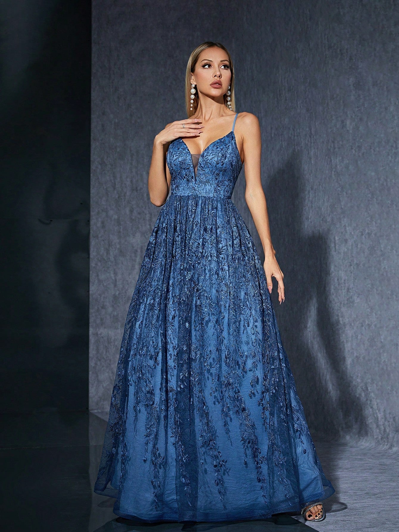 Elegant Formal A Line Ball Gown Blue