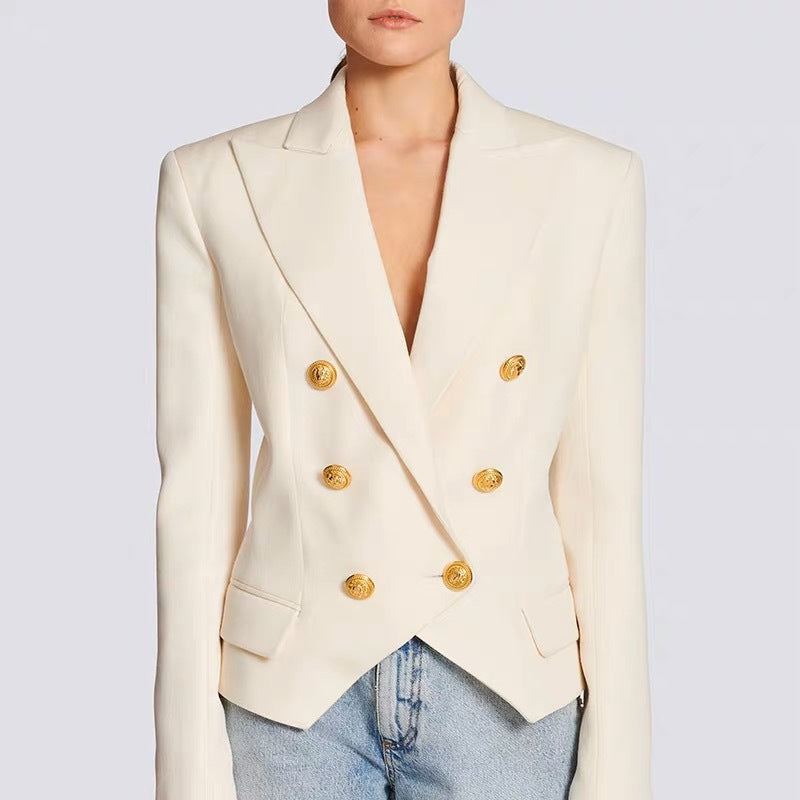 Classic Blazer Jackets Pale Yellow