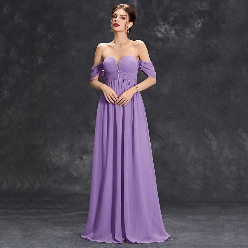 Evening Dress Women Sexy Elegant Formal Dress Cocktail Party Prom Dress Purple