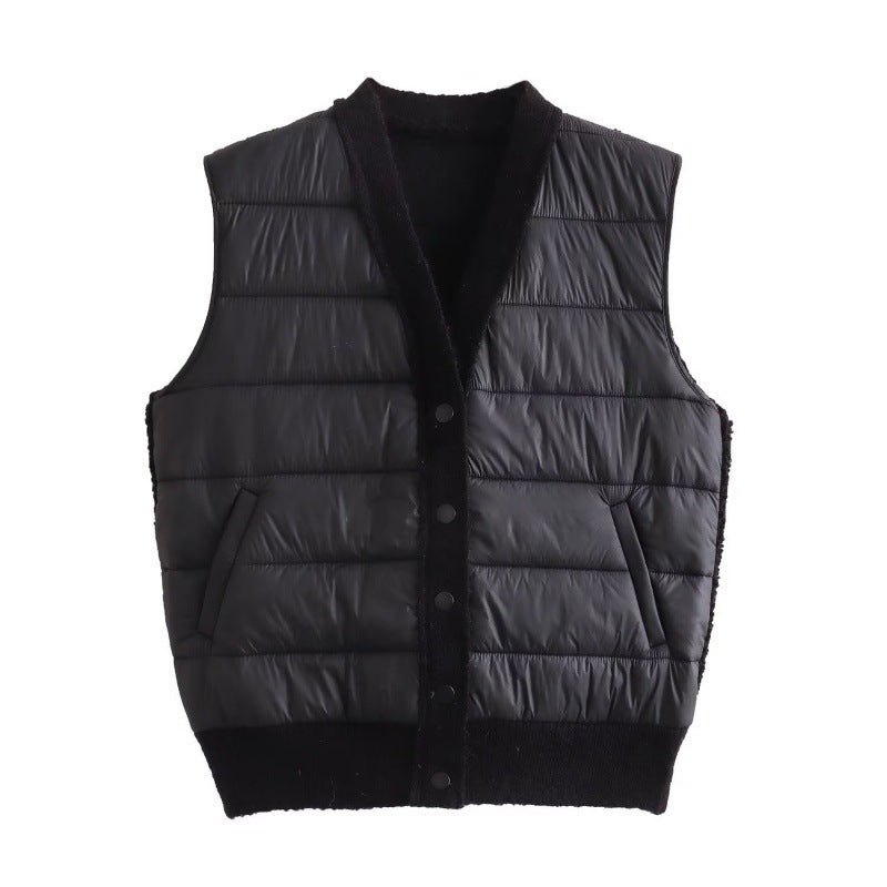 Quilted Patchwork Sleeveless Vest