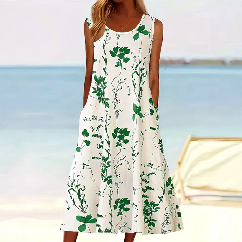 Sofia Amoretti Floral Sleeveless Midi Dress
