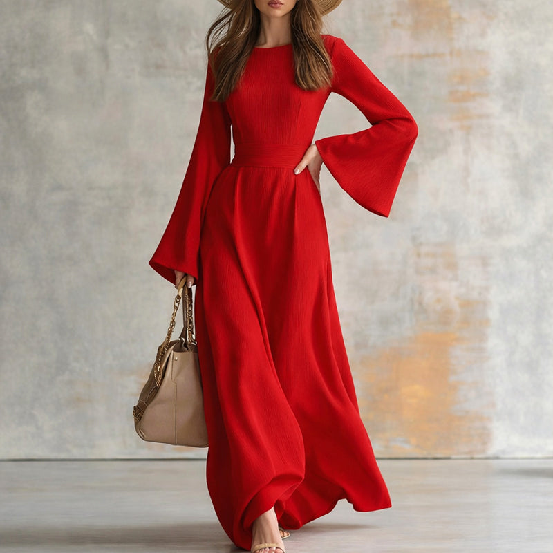 Valentina Rossi Bell Sleeve Maxi Dress