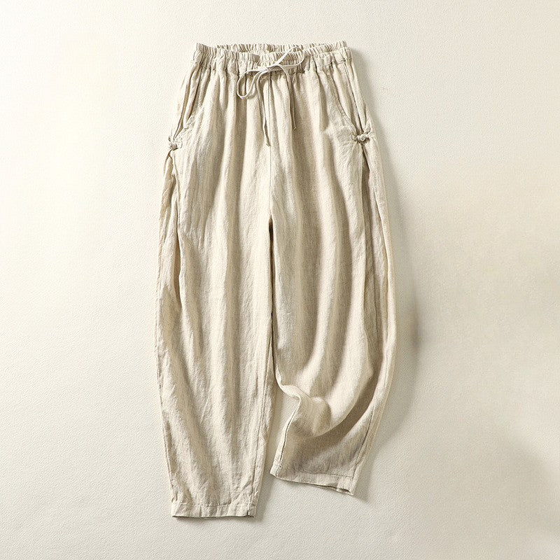 Valentina Rossi Boho Loose Fit Pants with Elastic Waist