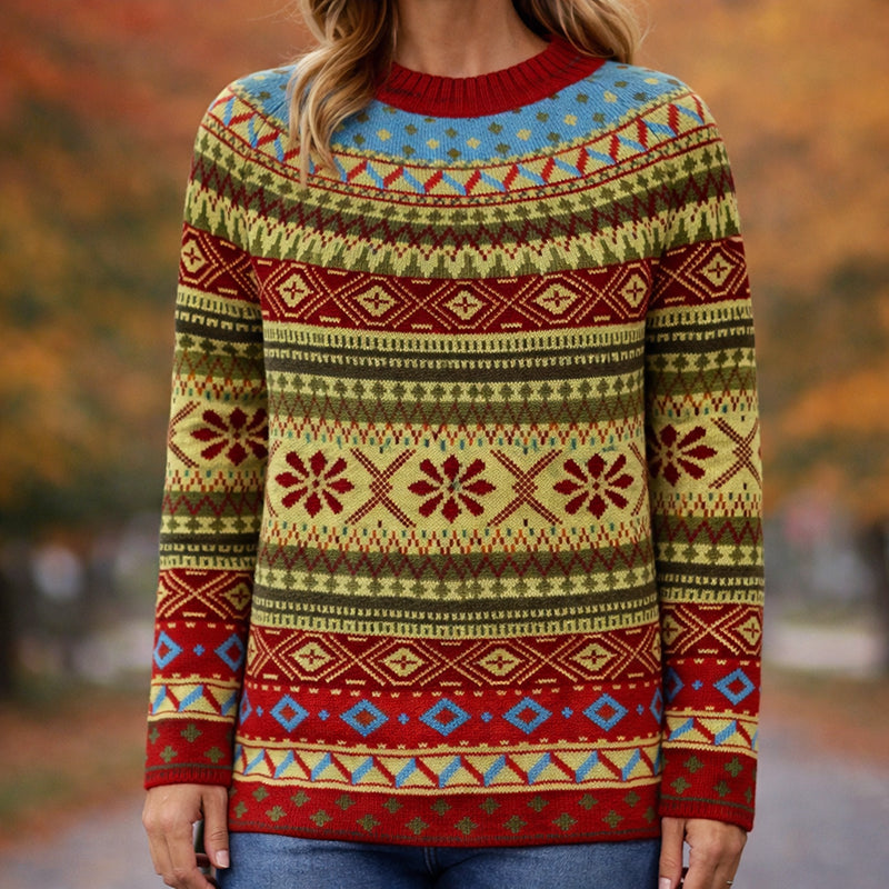 Valentina Rossi Fair Isle Style Knit Sweater