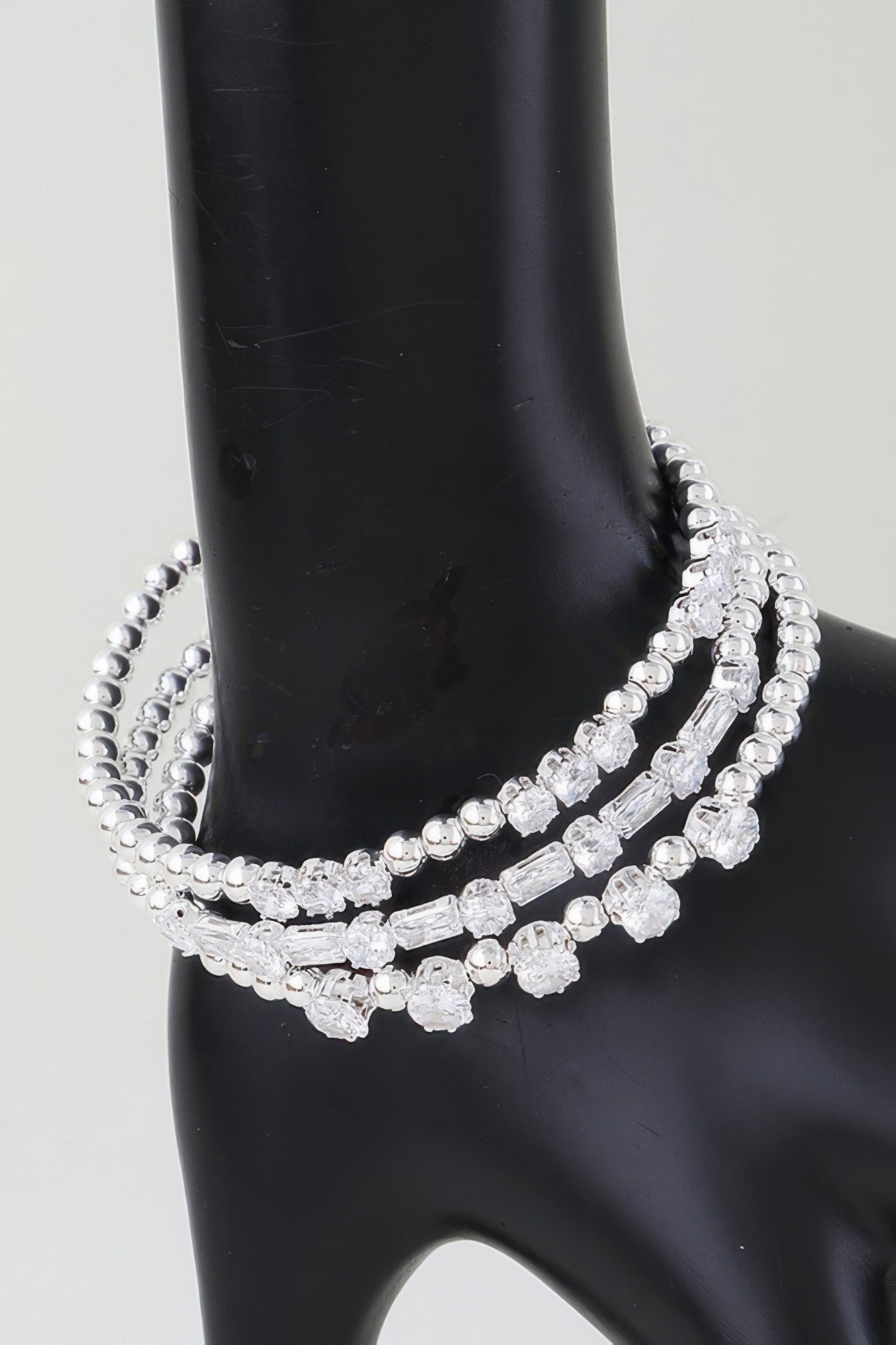 Multi Rhinestone Beaded Bracelet
