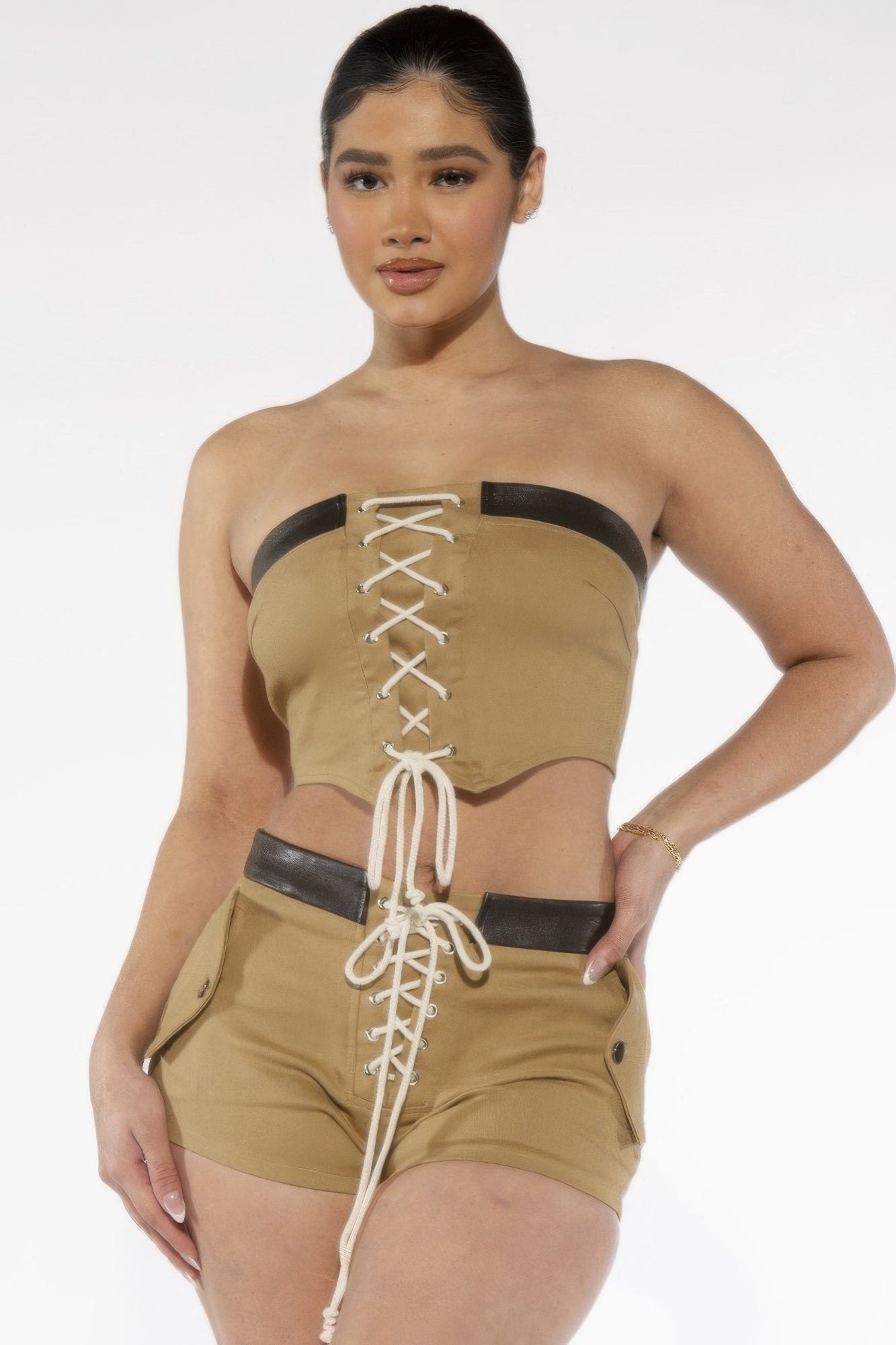 Rope Lace-up Utility Shorts