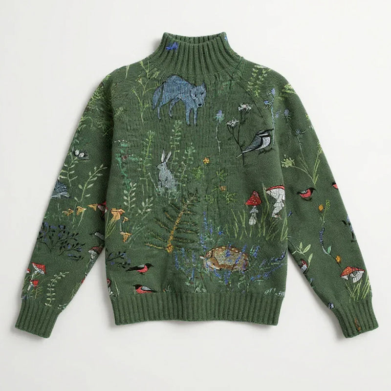 Women’s Patterned Turtleneck Sweater