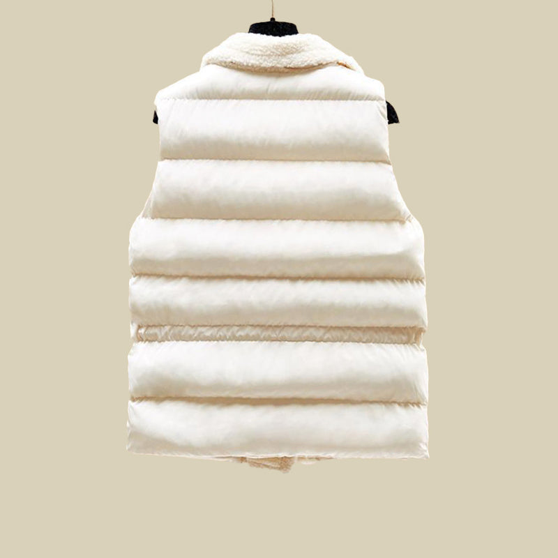 Women’s Three-Piece Knit Pants Sweater and Puffer Vest Set