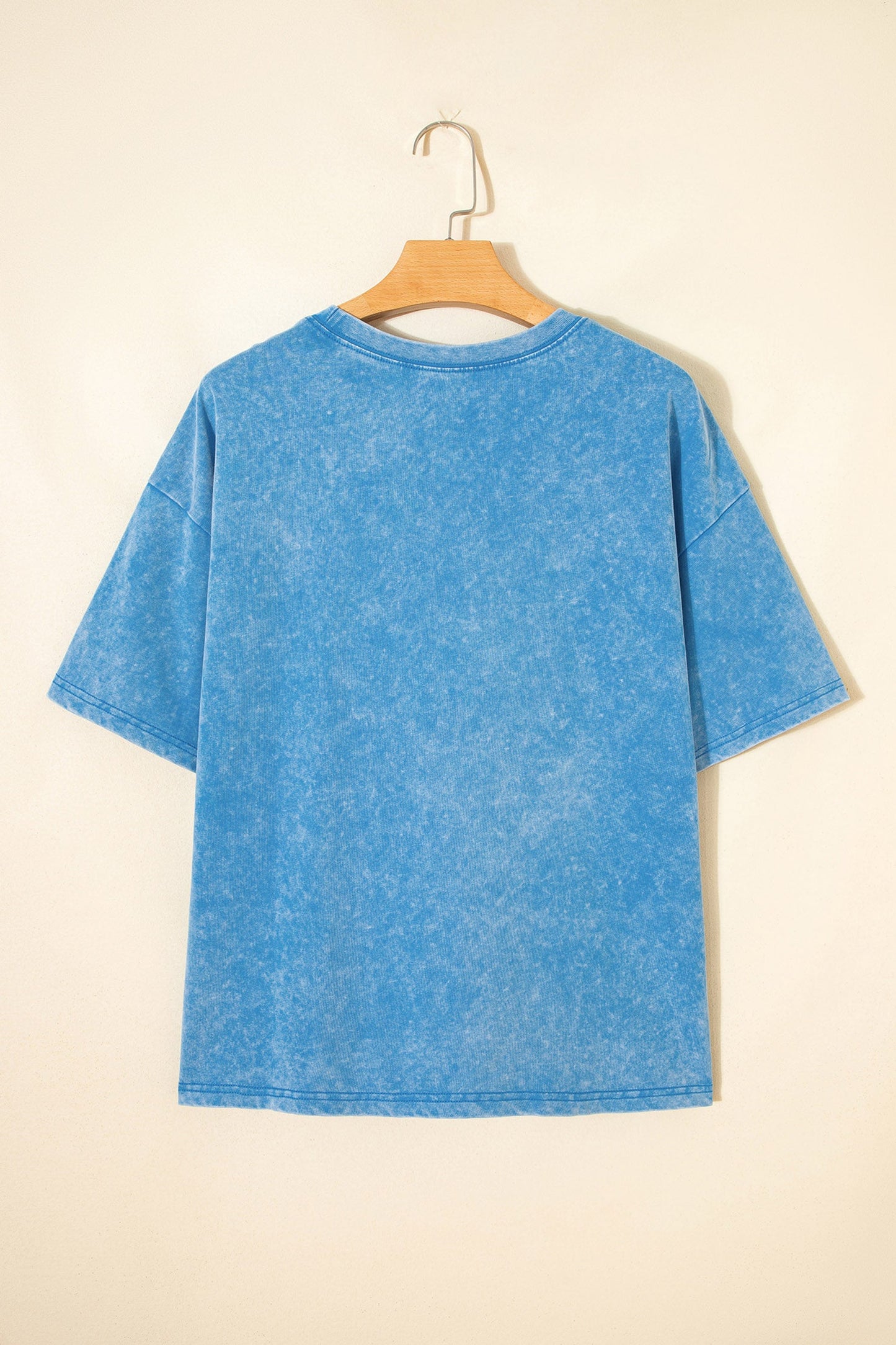 Blue USA Star Print Mineral Washed Cotton Tee