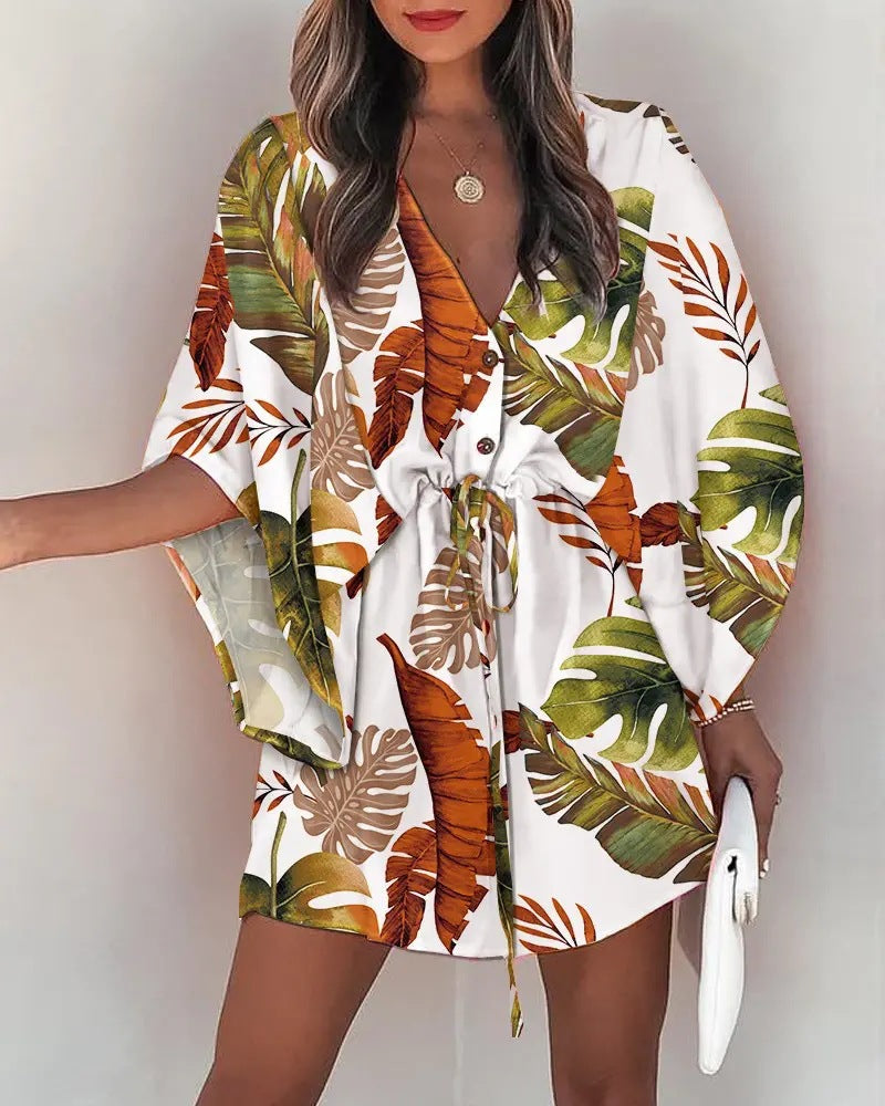 Summer Beach Colorful Print Dress