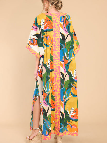 Hawaii scenery Printed Kaftan