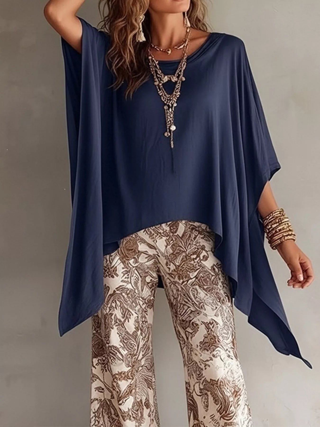 Oversized Batwing Sleeve Flowy Top for Women | Plus Size Boutique Top