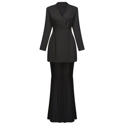 Enora Barrel Design Jacket & Skirt Set