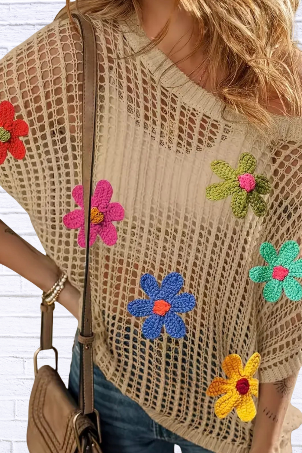Hollow Out Flower Top | Chic Boutique Knit Top for Women