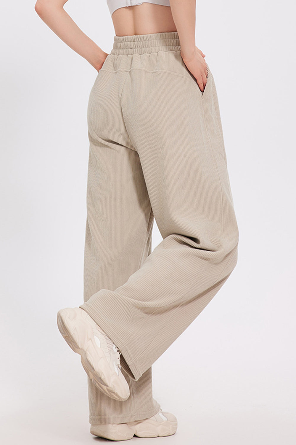Blue Zone Planet | Basic Bae Elastic Waist Wide Leg Pants
