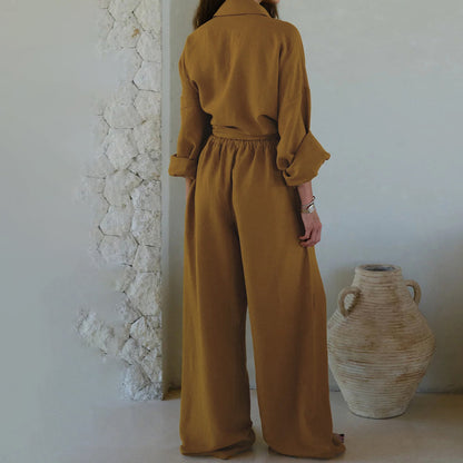 Cotton Casual Shirt And Pants Suit