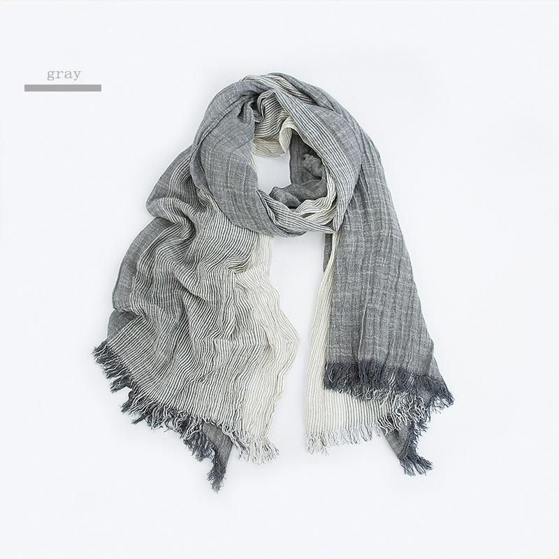 Gradual change in striped Cotton Scarf