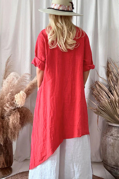 Casual Irregular Hem Loose Dress