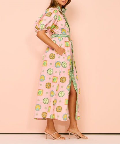 Holiday Seal Print Maxi Dress