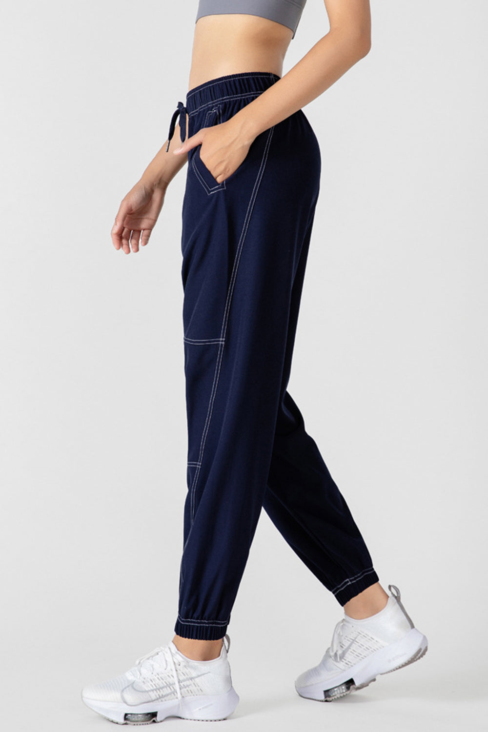 Blue Zone Planet | Basic Bae Drawstring Joggers With Pockets