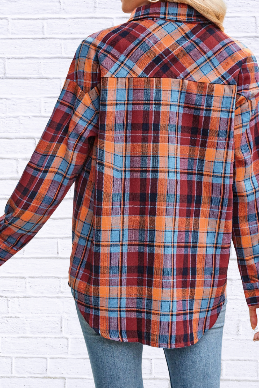 Plaid Button Up Long Sleeve Shirt