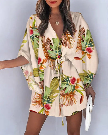 Summer Beach Colorful Print Dress