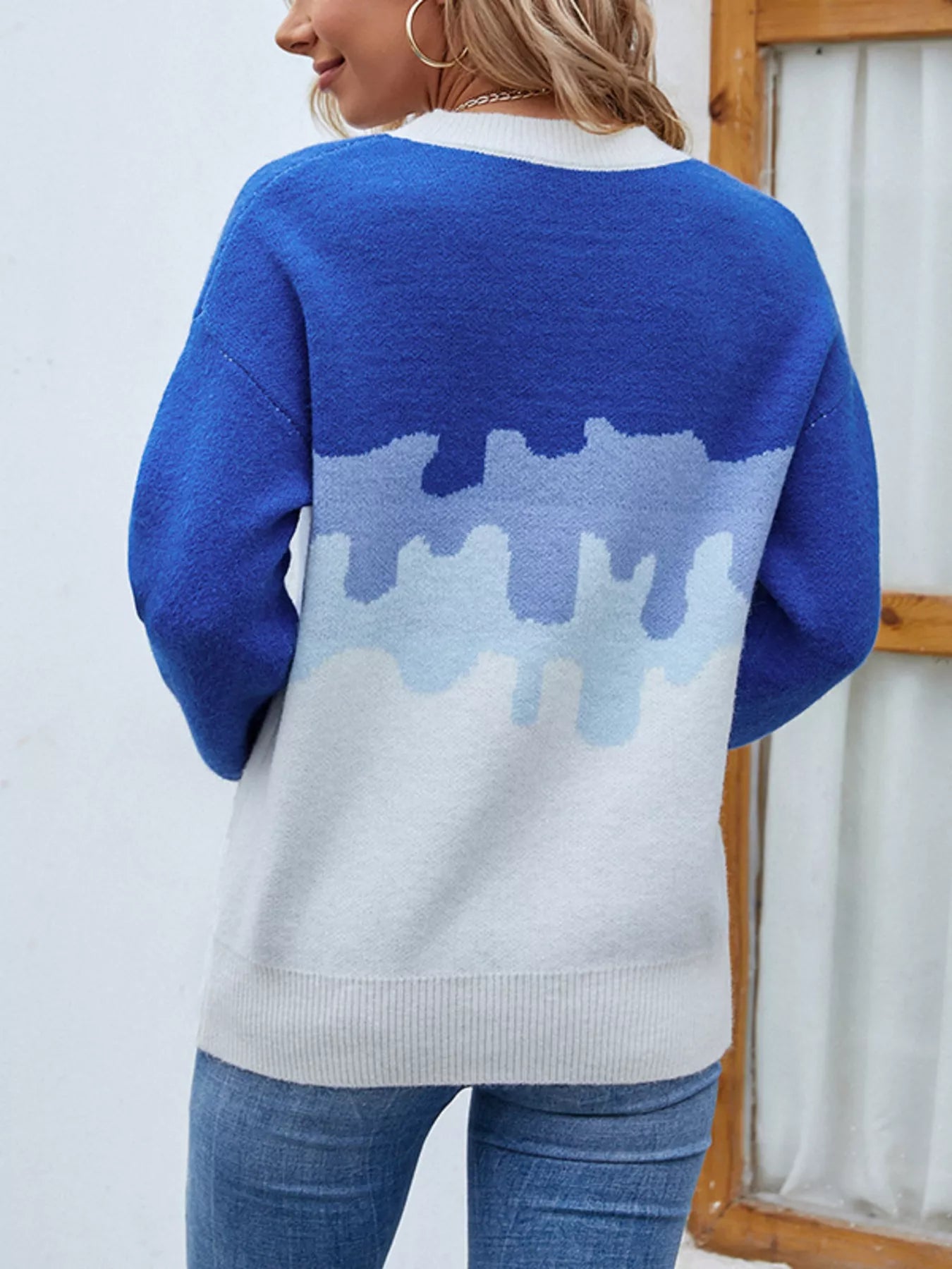 Contrast Round Neck Sweater