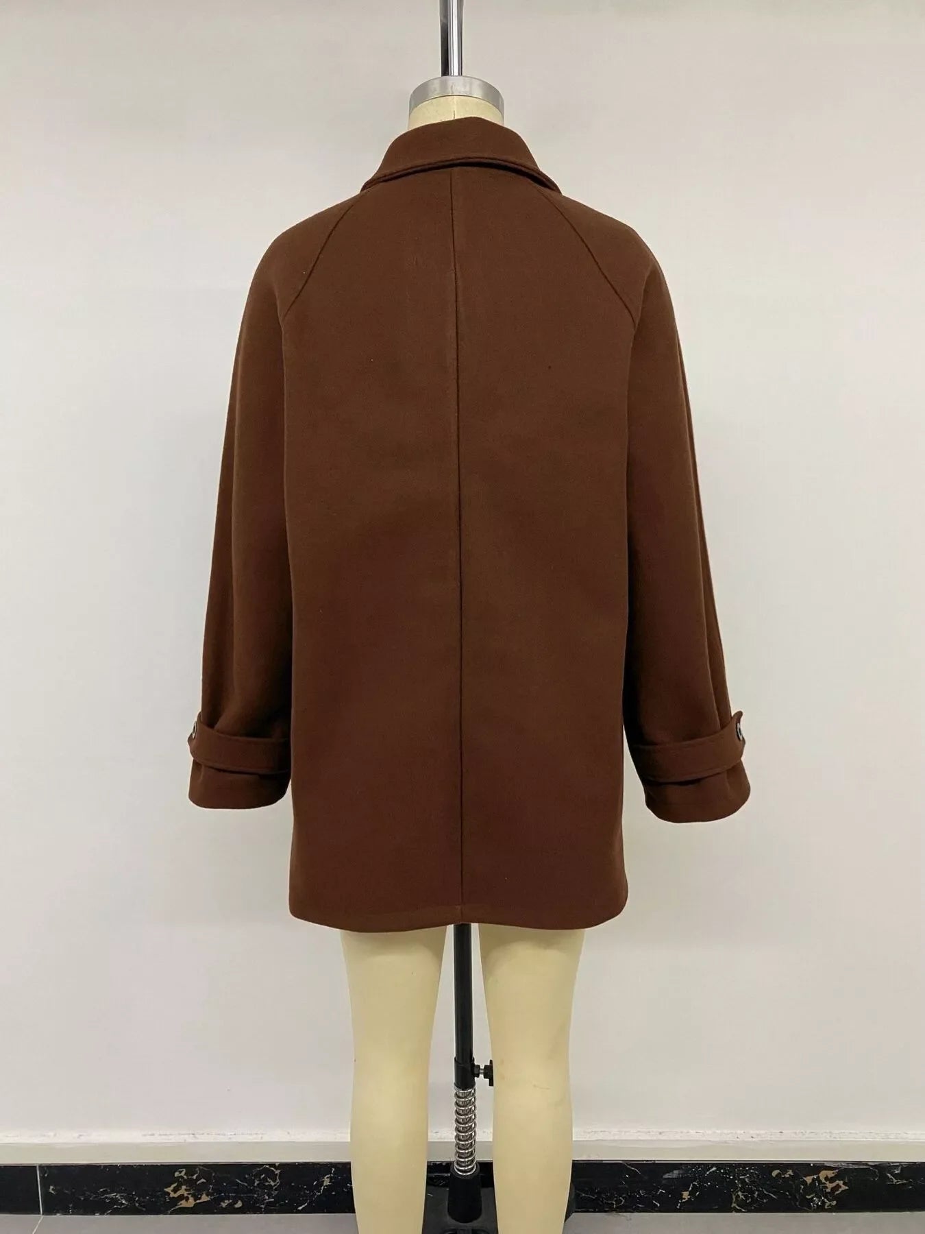 Single-Breasted Raglan Sleeve Outerwear