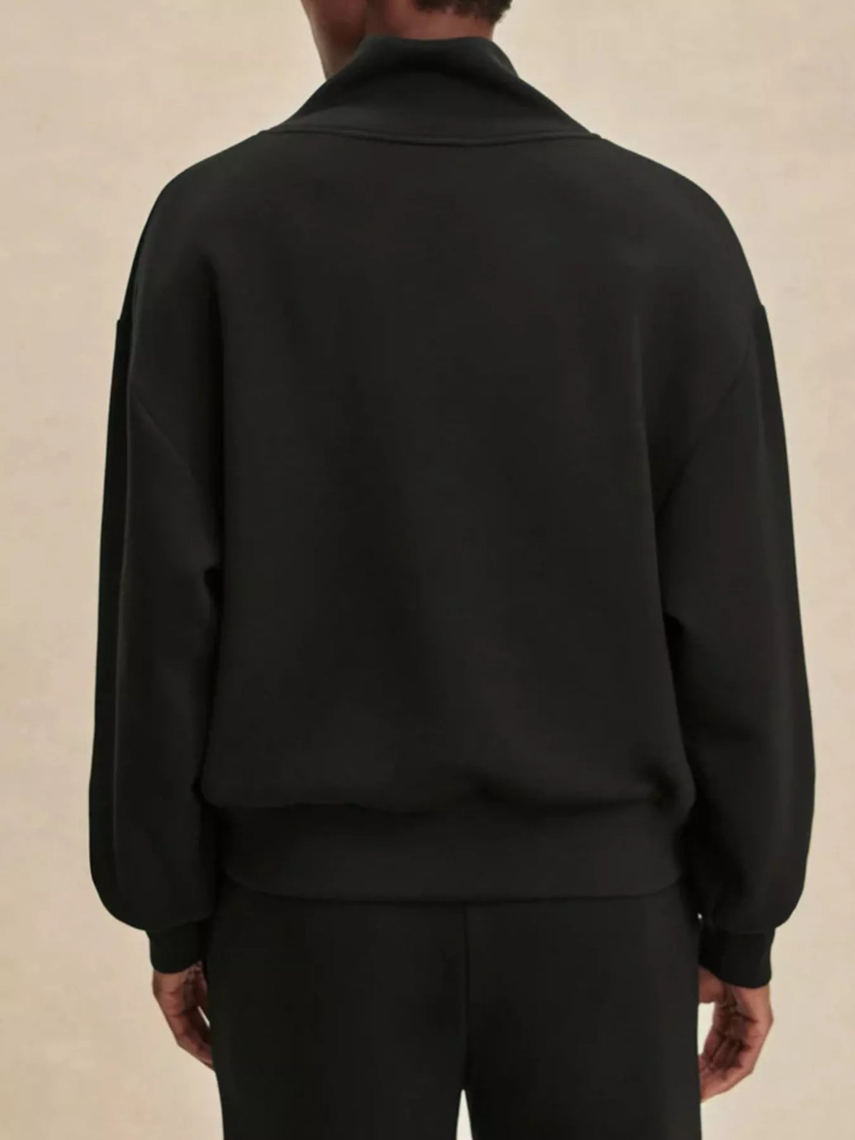 Quarter-Zip Sweatshirt and Wide-Leg Pants Set