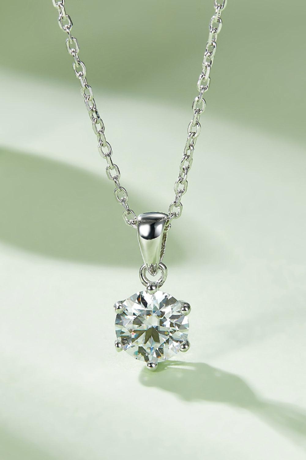 Blue Zone Planet | 1 Carat Moissanite 925 Sterling Silver Necklace