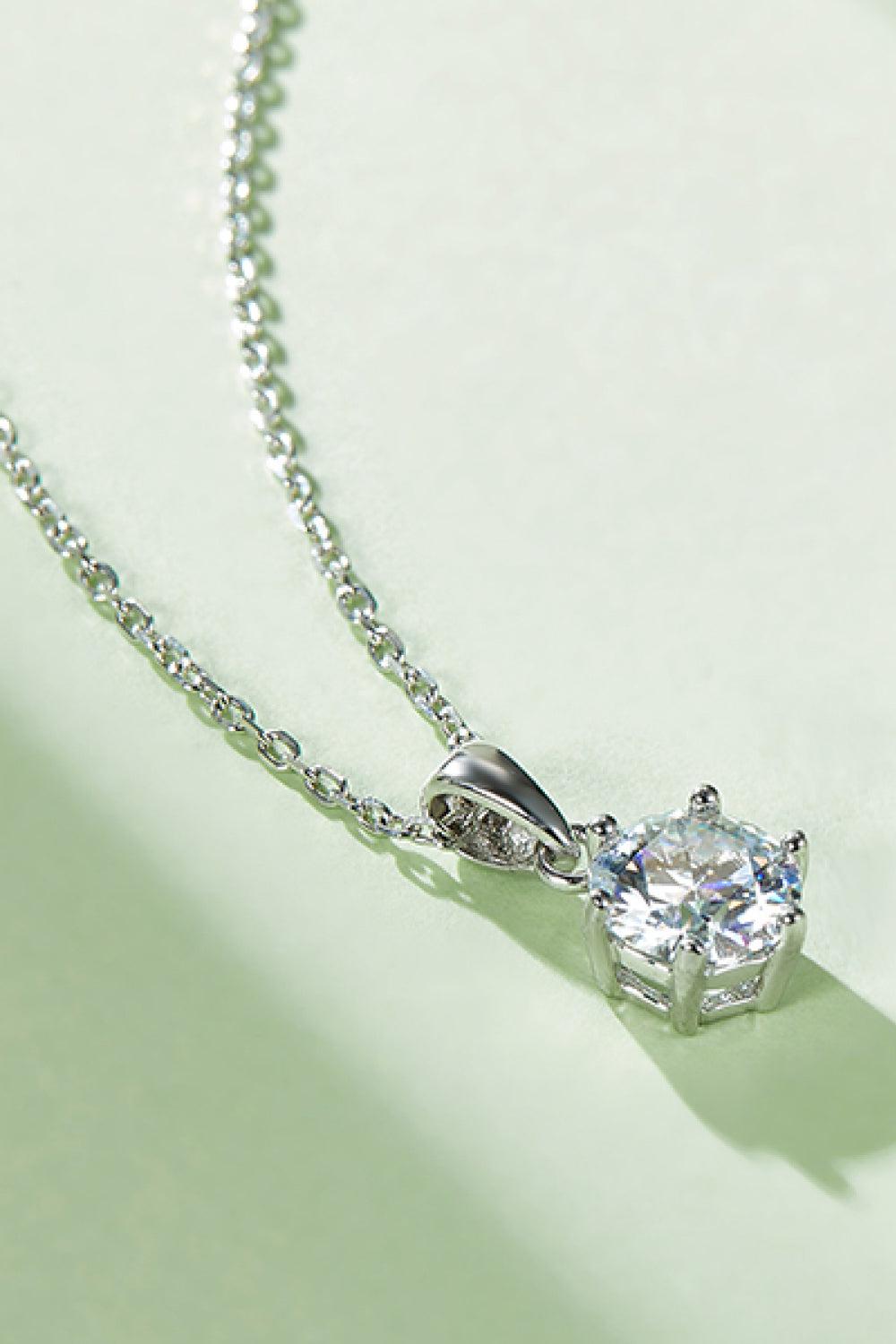 Blue Zone Planet | 1 Carat Moissanite 925 Sterling Silver Necklace