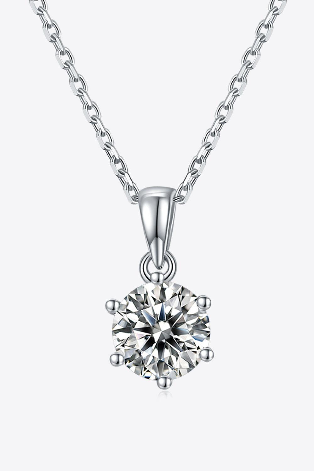 Blue Zone Planet | 1 Carat Moissanite 925 Sterling Silver Necklace