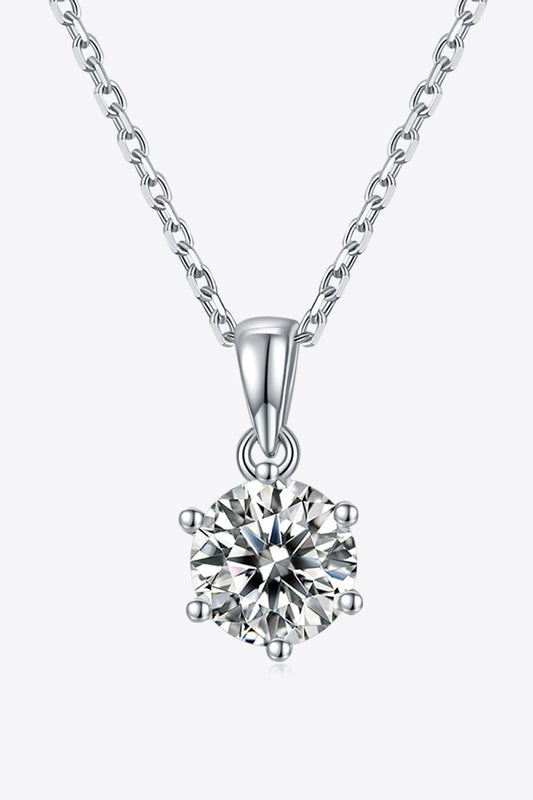 Blue Zone Planet | 1 Carat Moissanite 925 Sterling Silver Necklace